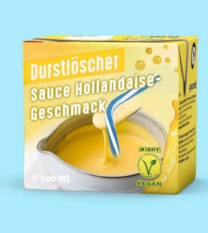 Durstlöscher
Sauce Hollandaises
Geschmack
e 500ml
NICHT
VEGETARIA
UNIO
EU-NOIN
VEGAN
500m
Spons
arrier
ch
veles
Reperi
leden