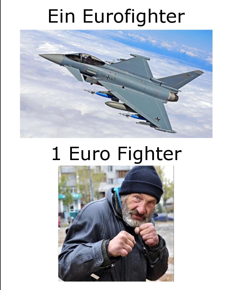 Ein Eurofighter
1 Euro Fighter